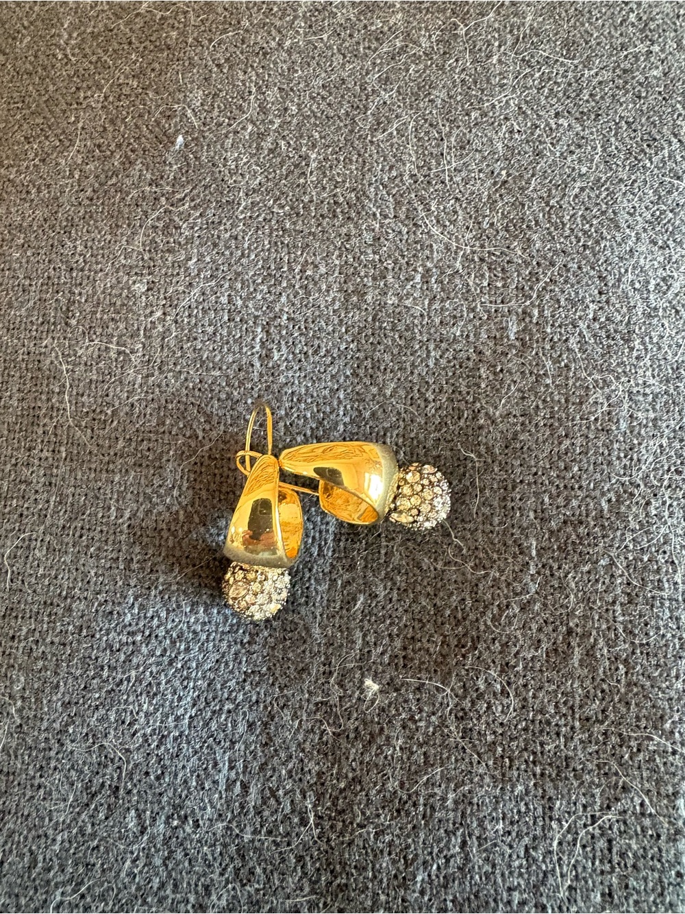 Alexis Bittar Gold Crystal Drop Earrings